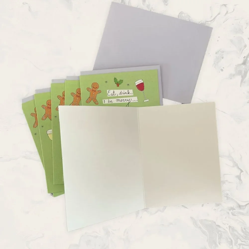 NWOT Set of  6 Christmas Greeting Cards - size 4” x 5 1/2” - multicolor